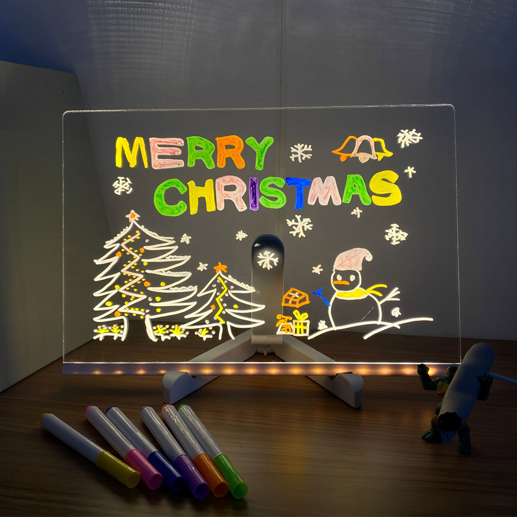 Illuminated LED Memo Board Acrylic Writable Table Lamp