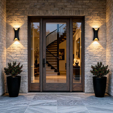 Curved LED Up and Down Lighting Waterproof Modern Outdoor Wall Lights