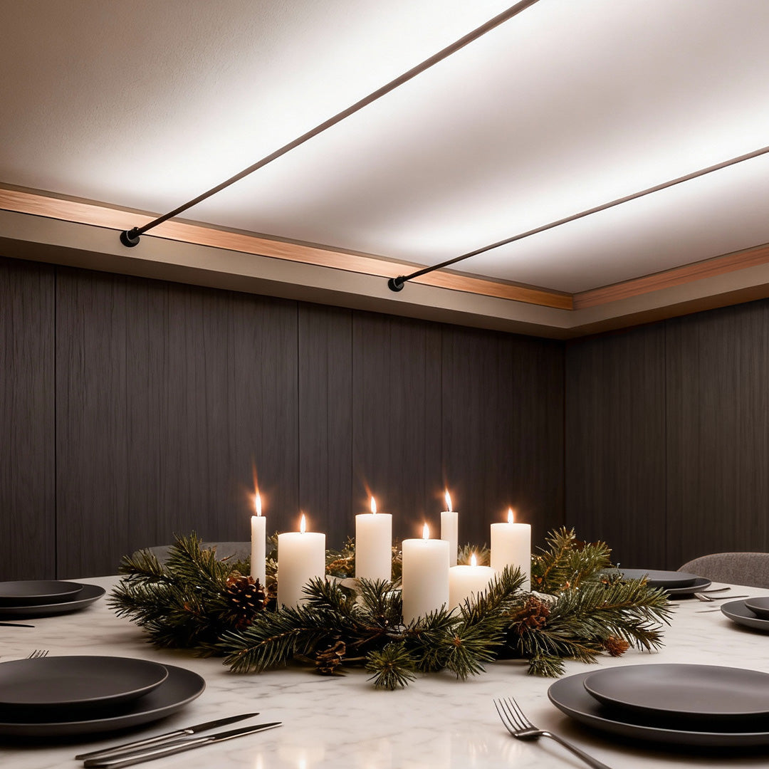 Rotatable Skyline Linear LED Lights Slim Steel Line Ceiling Light