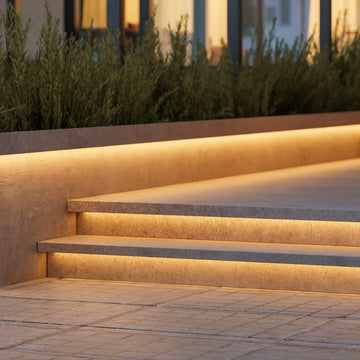 0.39'' Waterproof Recessed LED Under Tread Stair Lighting Modern Flexible Strip Light