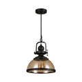 Antique glass iron retro industrial pendant