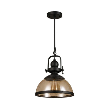 Antique glass iron retro industrial pendant