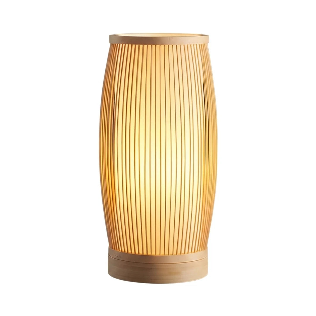 Japanese bamboo lantern table lamp