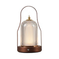 Brass portable cordless lantern table lamp