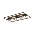 Dual head rectangular bladeless ceiling fan light
