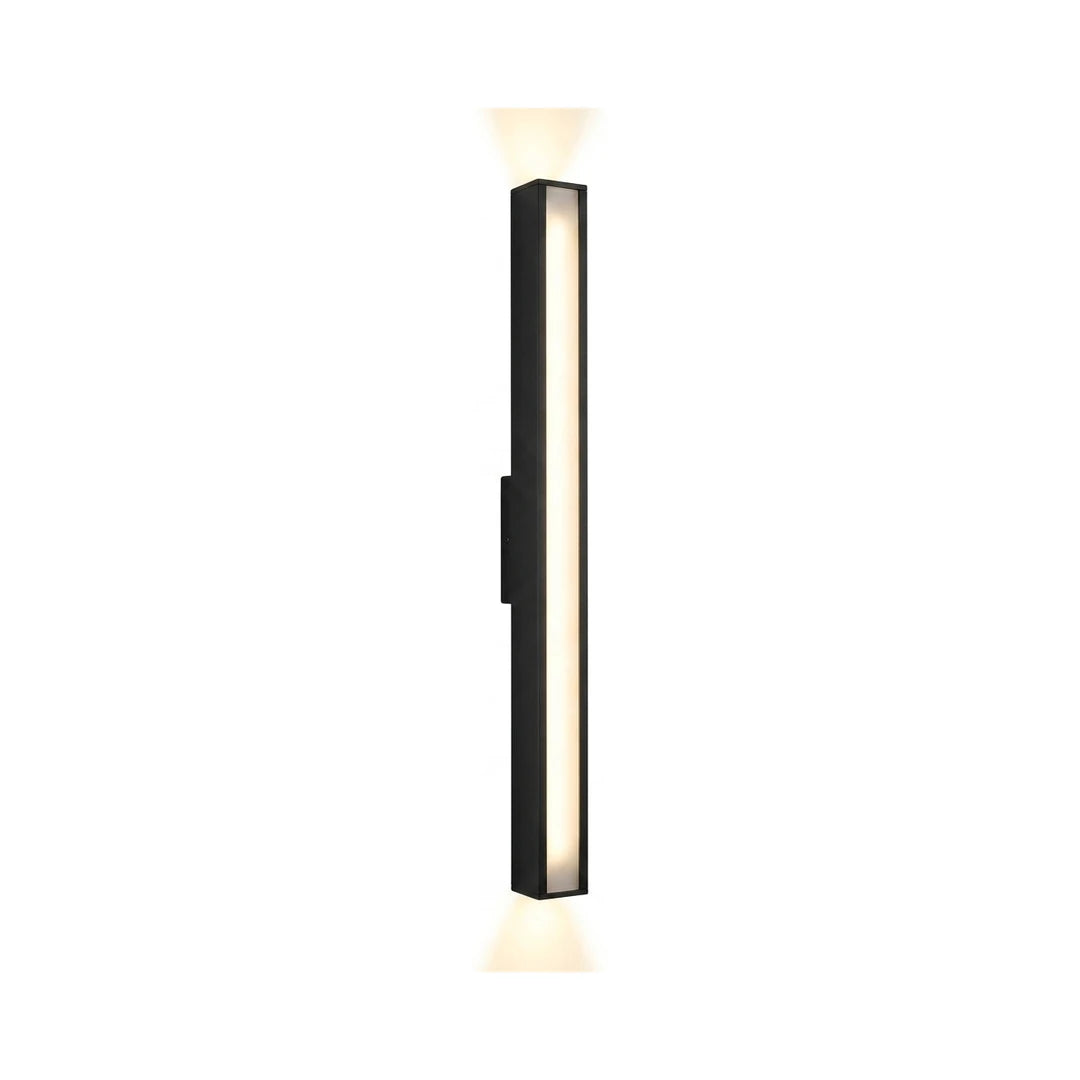 Black linear garden sconce outdoor porch light