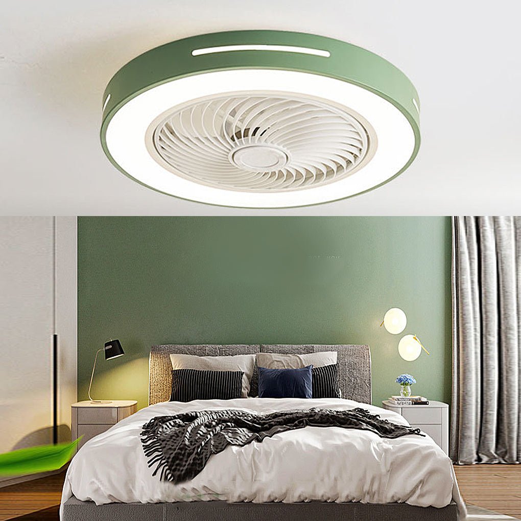 Modern ceiling fan with light controlled by smartphone app — Smart Inverter Fan — Touched Home