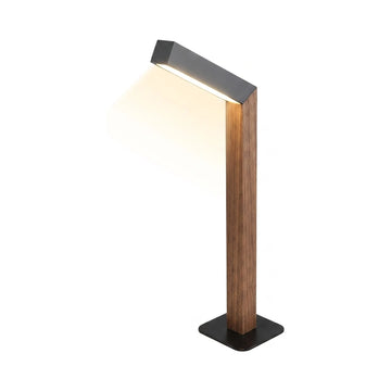 Linear LED ambient wood table lamp