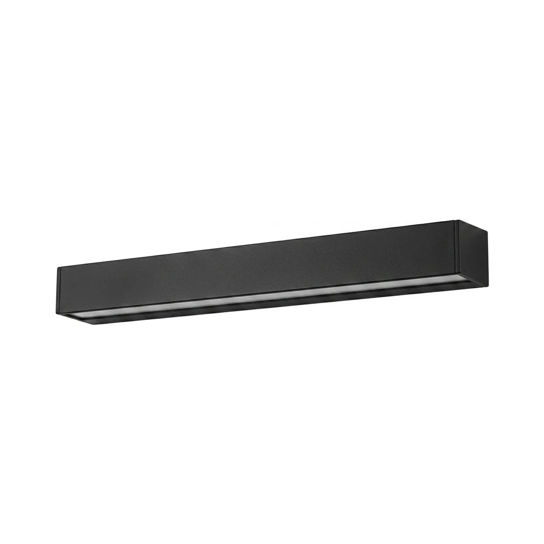 LED linear rectangular outdoor wall light black