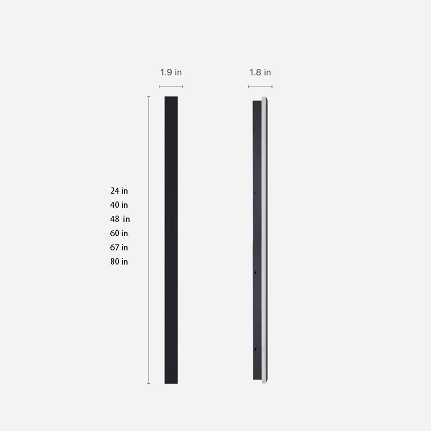 Outdoor Wall Lights LED Linear Garden Sconce Waterproof Black Aluminium Modern Porch Light