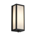Rectangle LED motion sensor black wall sconce