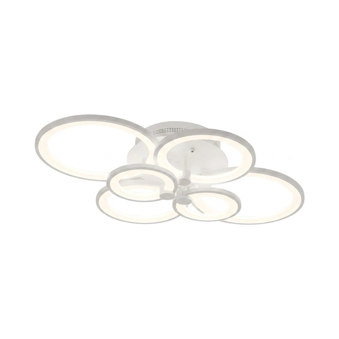 Elegant semi flush mount ceiling light overlapping rings