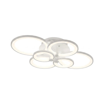Elegant semi flush mount ceiling light overlapping rings