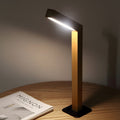 Ultra-thin linear LED table lamp glowing on a minimal bedside table — Touch Linear Lamp — Touched Home