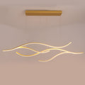 Curved LED Pendant Light Wavy LED Metal Ceiling Light